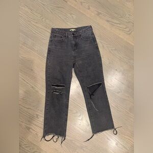 Gianni Bini Black Distressed High Waisted Jeans women’s size 28
